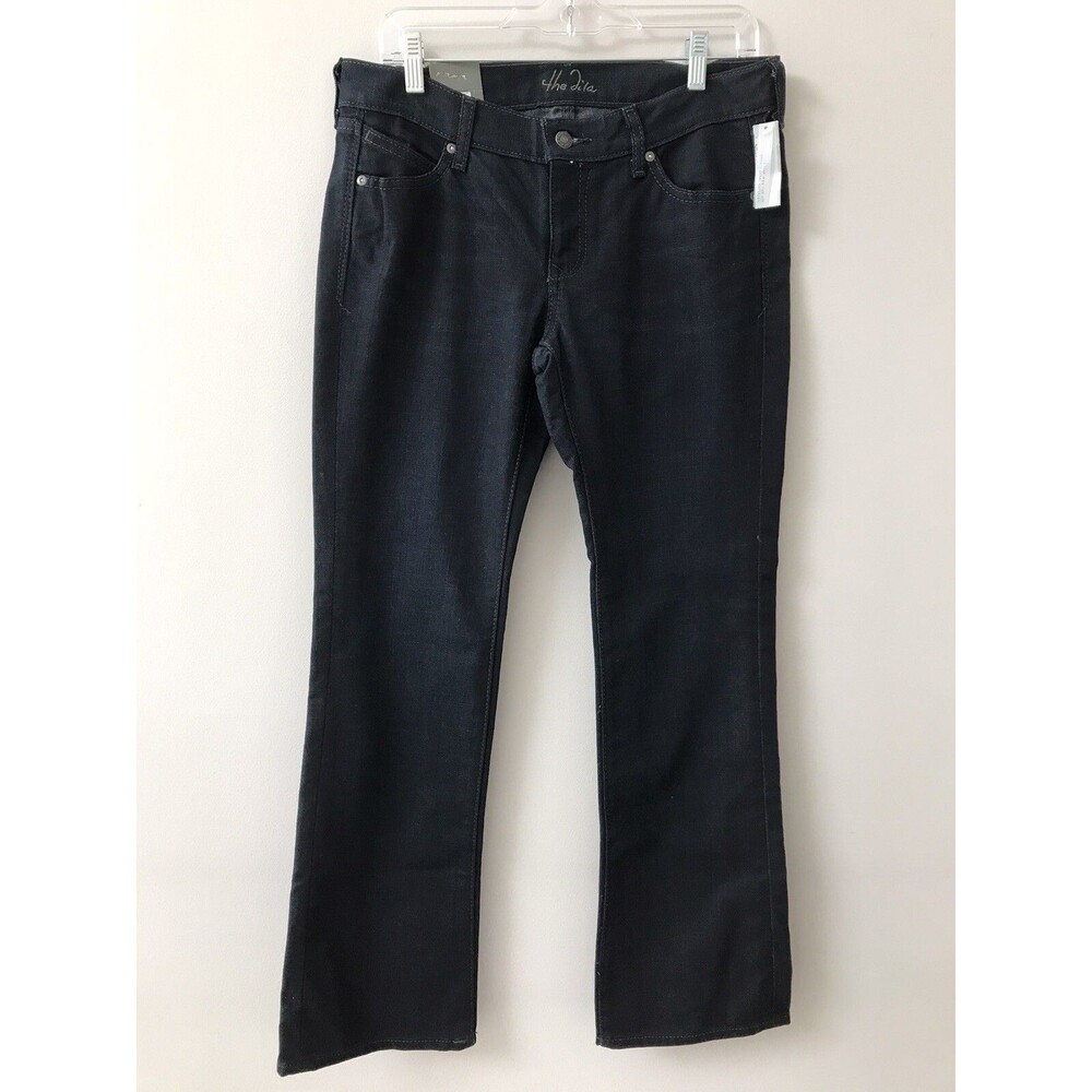 New Old Navy Stretch Denim Blue Jeans Boot-Cut Size 8 Short Lowest Rise